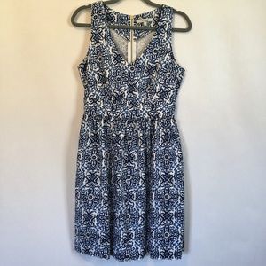 Milly Design Nation Fit & Flare Exposed Zip Dress